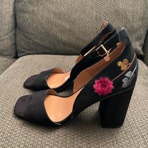 Nanette Lepore Black Suede Heels